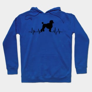 Poodle Heartbeat dog Heartbeat Poodle Silhouette Hoodie